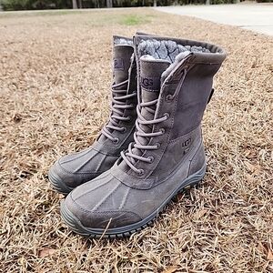 UGG ADIRONDACK II LUXE QUILT GREY GRAY WATERPROOF Boot US 8